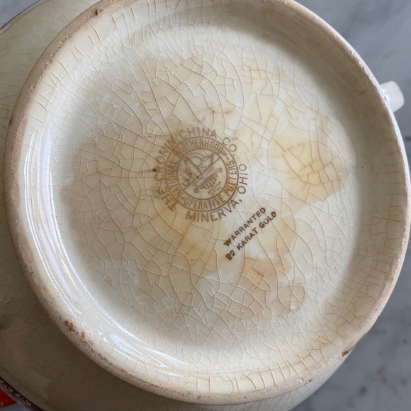 The Cronin China Co. pot w/ lid 22 karat gold - Picture 12 of 15